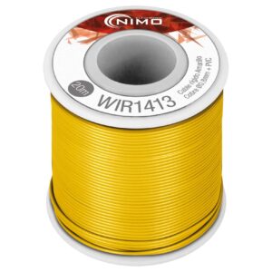 Bobine Fio Rigido Cobre 0,8mm (Amarelo) p/ Montagens – 20 mts