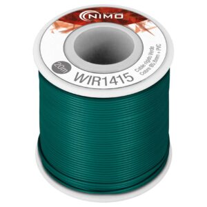 Bobine Fio Rigido Cobre 0,8mm (Verde) p/ Montagens - 20 mts