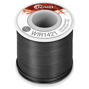 Bobine Fio Flexível Cobre 0,8mm (Preto) p/ Montagens – 20 mts