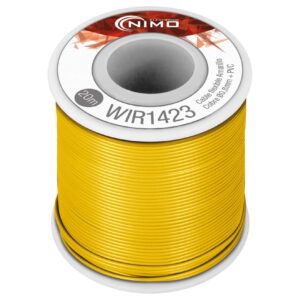 Bobine Fio Flex?vel Cobre 0,8mm (Amarelo) p/ Montagens - 20 mts