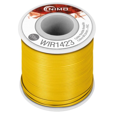 Bobine Fio Flex?vel Cobre 0,8mm (Amarelo) p/ Montagens - 20 mts