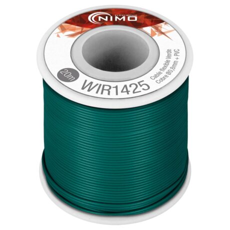 Bobine Fio Flexível Cobre 0,8mm (Verde) p/ Montagens - 20 mts