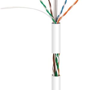 Bobine Cabo U/UTP CU Cat.6a AWG23 LSZH Ø7.0 ±0.3mm Branco (305 mts) - NIMO