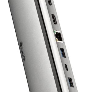 Hub USB-C 12-EM-1 (2x HDMI / 2x USB-A / USB-C / RJ45 / VGA / DisplayPort / Jack / SD / TF) - NGS