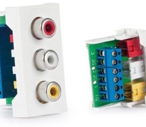 Conector Áudio L/R+Vídeo RCA p/ Painel Ligação 1/2 - FONESTAR