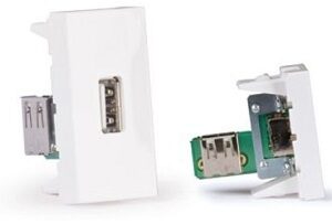 Conector USB A F?mea p/ Painel Liga??o 1/2 - FONESTAR