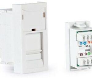 Conector RJ45 CAT6 T568B p/ Painel Ligação 1/2 - FONESTAR