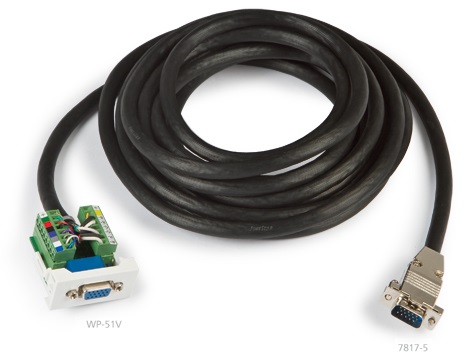 Conector VGA HD15 F. com Cabo 15 mts Pré-Instalado p/ Painel Ligação 1/2 - FONESTAR