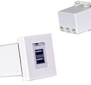 Tomada Carregador 5V 2x USB p/ 1 Painel Liga??o - FONESTAR