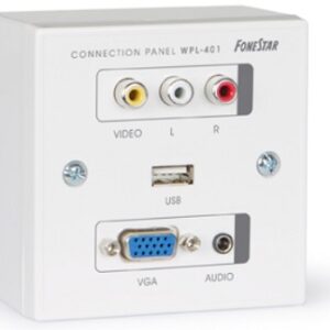 Painel Ligação c/ Portas VGA, USB, Áudio St. e Video Composto - FONESTAR