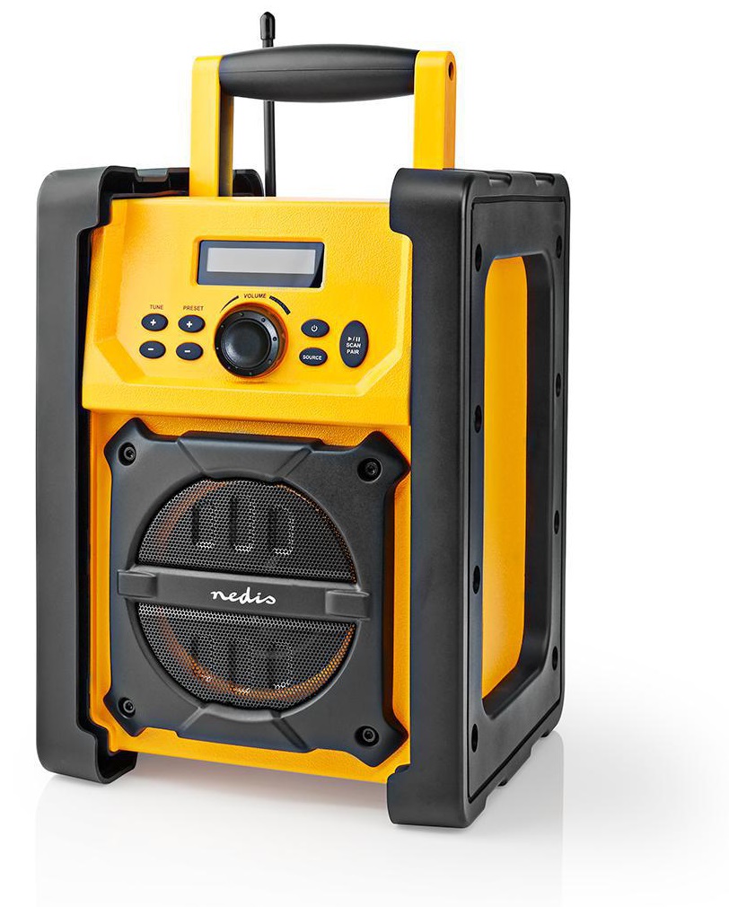 Rádio de Trabalho Portátil AM/FM 15W c/ Bluetooth (Altamente Resistente) - NEDIS