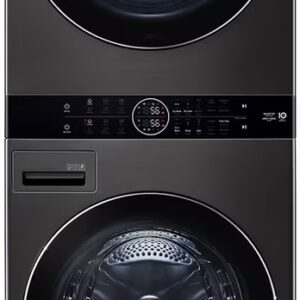 Máquina de Lavar e Secar Roupa WashTower WT1716BBF 17/16Kg 1400RPM (Black Steel) - LG