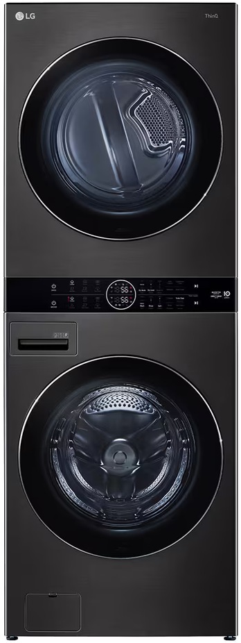 Máquina de Lavar e Secar Roupa WashTower WT1716BBF 17/16Kg 1400RPM (Black Steel) - LG