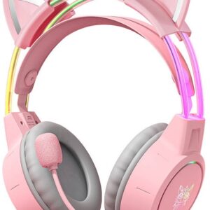 Auscultadores Headset Bluetooth X15Pro RGB (Rosa) - ONIKUMA