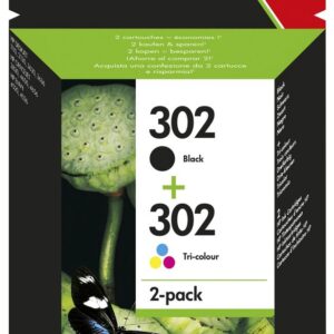 Pack 2x Tinteiros 302 (Preto/Cores) - HP