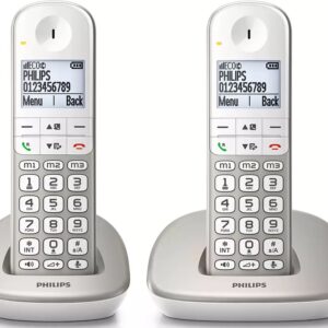 Pack 2x Telefone Fixo DUO s/ Fios XL4902S/34 (Branco) - PHILIPS