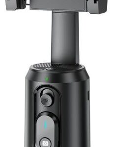 Suporte de Mesa 360º Bluetooth p/ Smartphone c/ Reconhecimento Facial (Preto) - XO