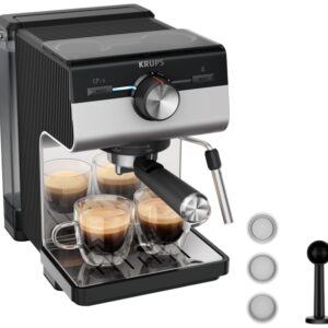 Máquina de Café Espresso Authentic+ 1450W 2L (Preto/Inox) - KRUPS