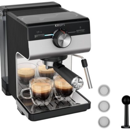 Máquina de Café Espresso Authentic+ 1450W 2L (Preto/Inox) - KRUPS