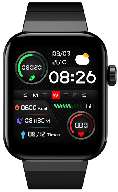 SmartWatch Watch T1 20mm (Preto) - MIBRO