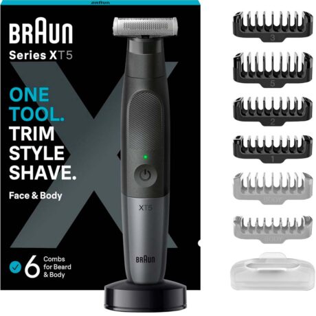 Aparador Multifunções Barba/Corporal Series XT5300 Face & Body (Preto) - BRAUN
