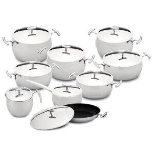 Conjunto de Cozinha Yumi em Aço Inoxidável (9 Peças) - SILAMPOS
