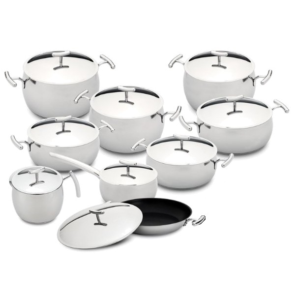 Conjunto de Cozinha Yumi em Aço Inoxidável (9 Peças) - SILAMPOS