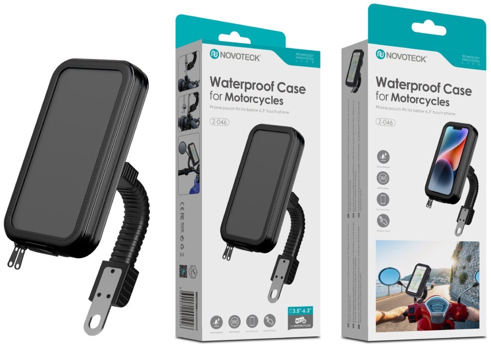 Suporte Impermeável de Smartphone 3,5~6,3 p/ Mota - NOVOTECK