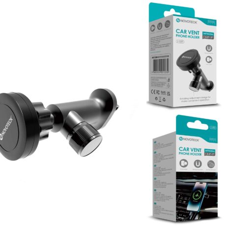 Suporte Magnético para Telemóvel com Rotação 360º – Fixação na Saída de Ar para Telemóveis de 3,5'' a 7''Z-089