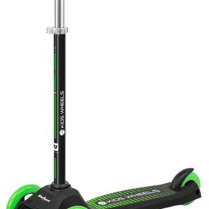 Trotinete 3 Rodas Kids Wheels (Preto/Verde) - REBEL