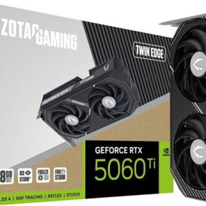 Placa Gr?fica Gaming GeForce RTX 5060 Ti Blackwell Twin Edge 8GB GDDR7 DLSS4 - ZOTAC