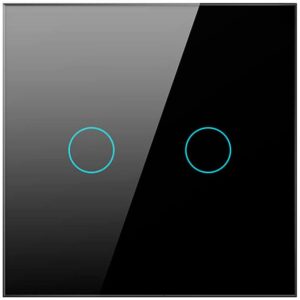 Interruptor Inteligente ZTS02-EU-B2 2 Canais ZigBee Tuya (Preto) - AVATTO