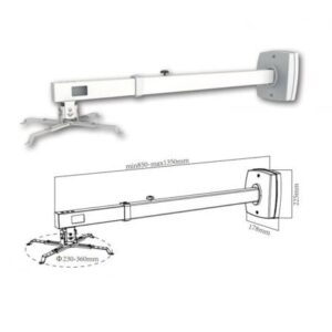 Suporte de Parede para Video Projetor Approx appSV03P Extensivel até 10kg