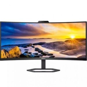 Monitor Profissional Ultrapanorámico Curvo Philips 34E1C5600HE 34" WQHD Webcam 100 Hz VA 300 cd/m² 4 ms HDMI DisplayPort USB-C Multimedia Regulavel em altura Preto