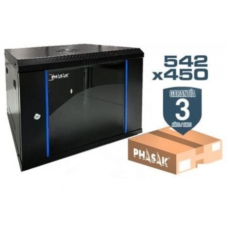 Armario Rack Mural Desmontado Phasak PHO 2209D 19" Altura 9U