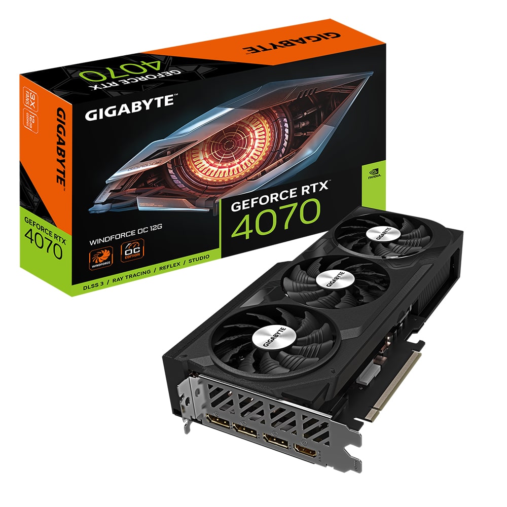 Placa Gráfica Gigabyte RTX 4070 Windforce OC 12GB