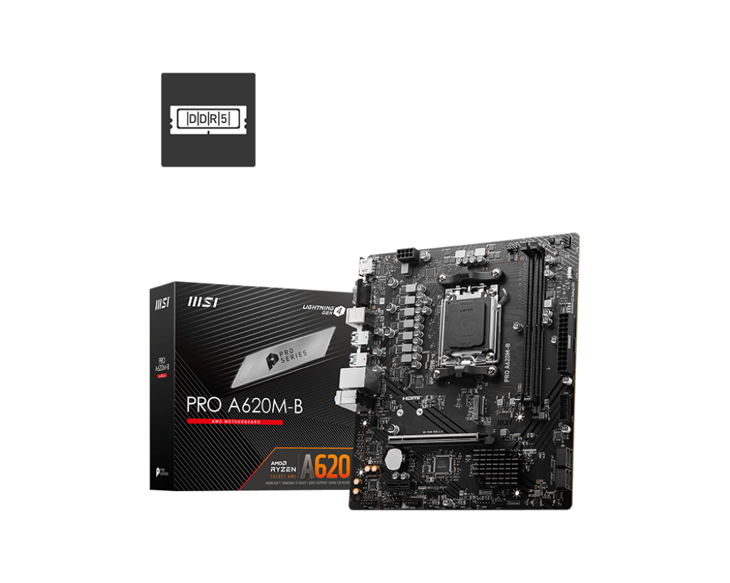 Motherboard MSI Placa Base PRO A620M-B mATX 2xDDR5 Socket AM5