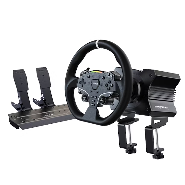 Conjunto Moza Racing R5 (Base Direct Drive R5 + Volante)