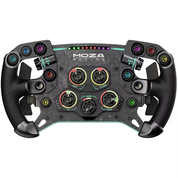 Volante Moza Racing GS V2P RS056 Pele-Microfibra