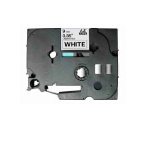 Fita Original Brother TZeSE4 Laminada de Segurança Texto Preto em Fundo Branco 18mm x 8 metros