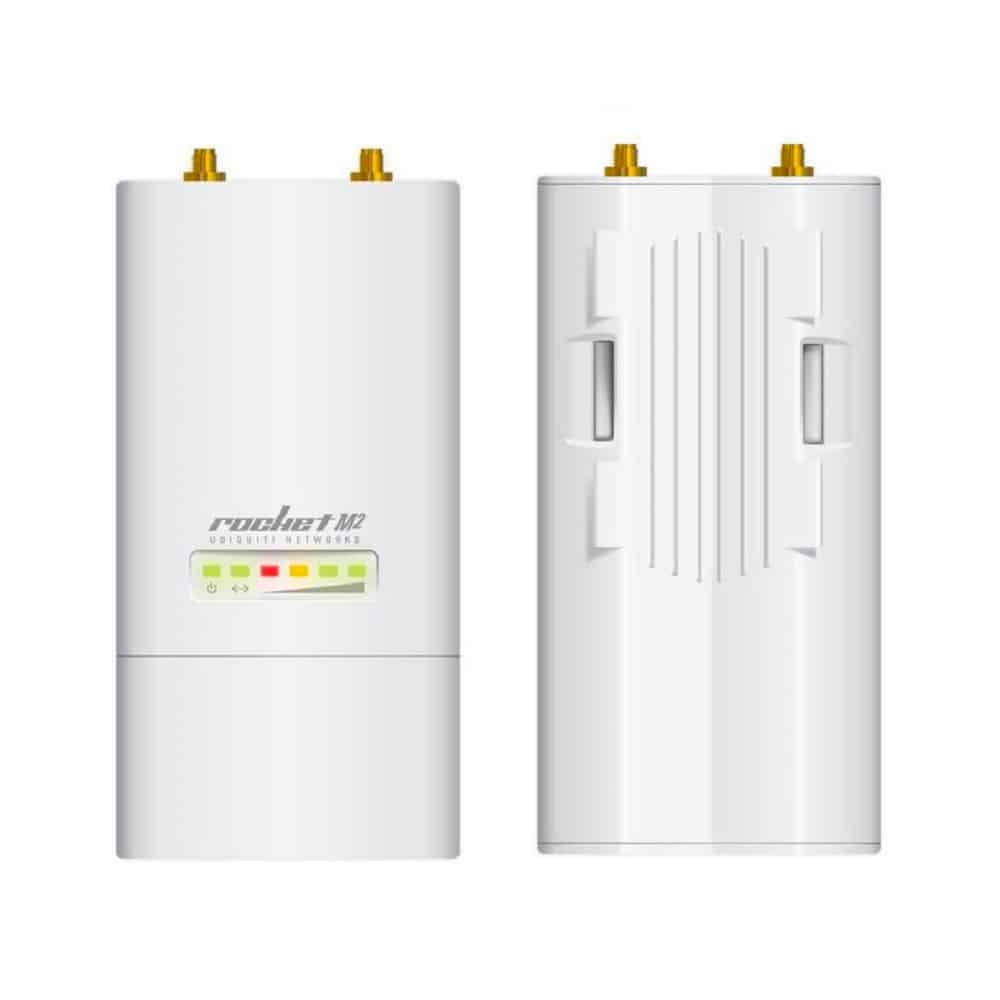 Acess Point Wlan Ubiquiti Networks Rocket M2 2.4 Ghz 2xRSMA 2x2Mimo AirMax Branco