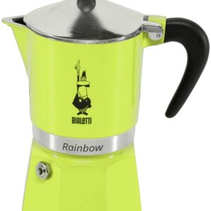 Cafeteira Italiana Rainbow 0.13L (Preto/Verde) - BIALETTI