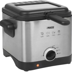 Fritadeira Mini 1,5L 1000W (Preto/Inox) - PRINCESS