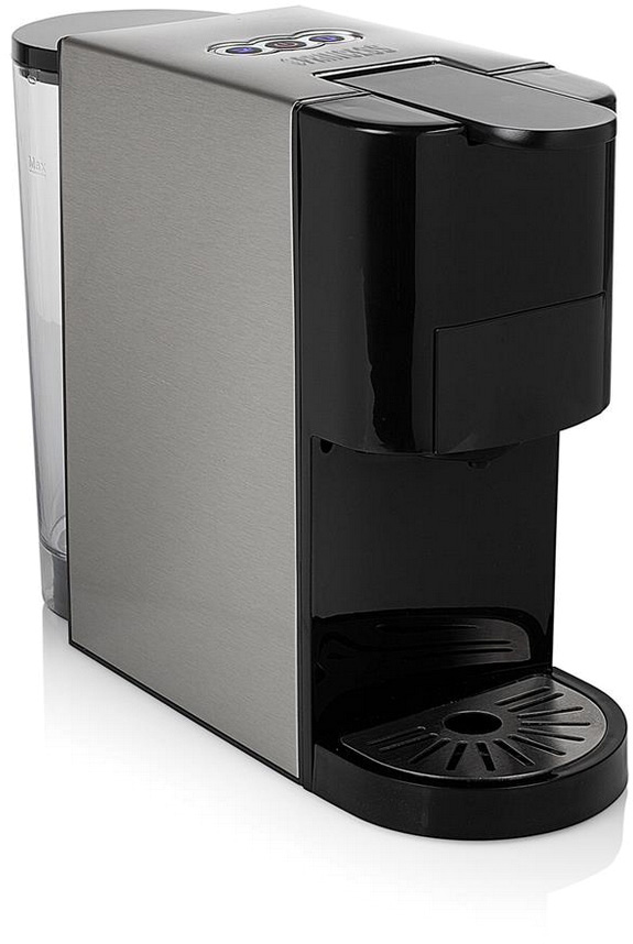 Máquina de Café Multicápsula 5-EM-1 0,8L 1450W (Preto/Prateado) - PRINCESS