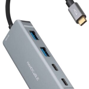 Adaptador Hub 6-EM-1 USB-C - (2 x USB-A + 2 x USB-C + HDMI + USB-C PD 100W) - NANOCABLE