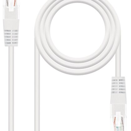 Cabo de Rede RJ45 Cat6e U/UTP Branco (1 metro) - Nanocable