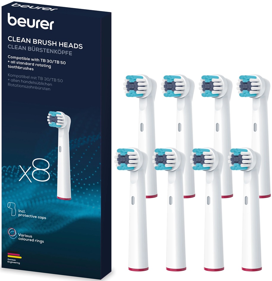 Pack 8x Recargas Normal p/ Escova de Dentes Elétrica TB 30 / TB 50 - BEURER
