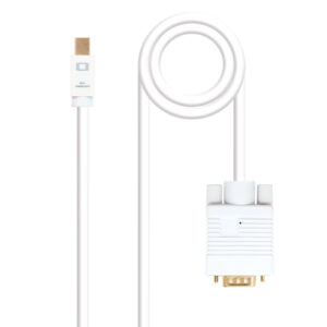 Cabo Mini Displayport Macho – VGA (D-Sub) Macho 5M (Branco) – NANOCABLE
