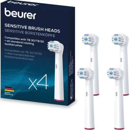 Pack 4x Recargas Sensitive p/ Escova de Dentes Elétrica TB 30 / TB 50 - BEURER