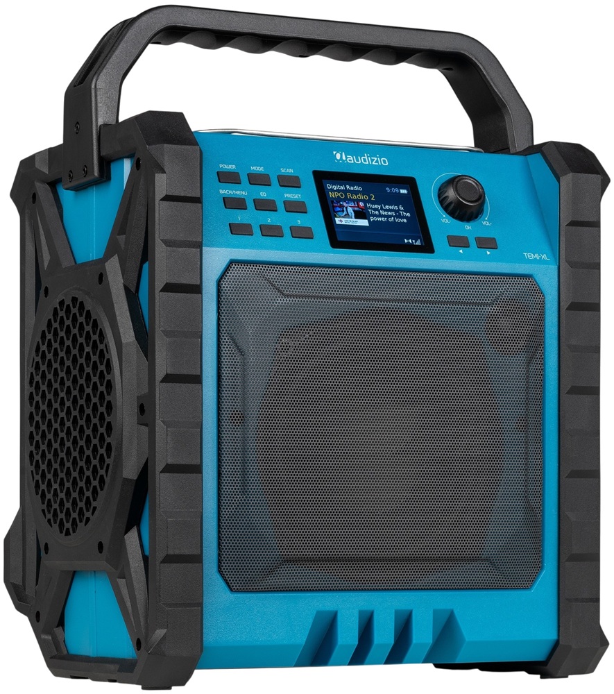 Rádio Temi-XL DAB+/FM a Bateria (Preto/Azul) - AUDIZIO